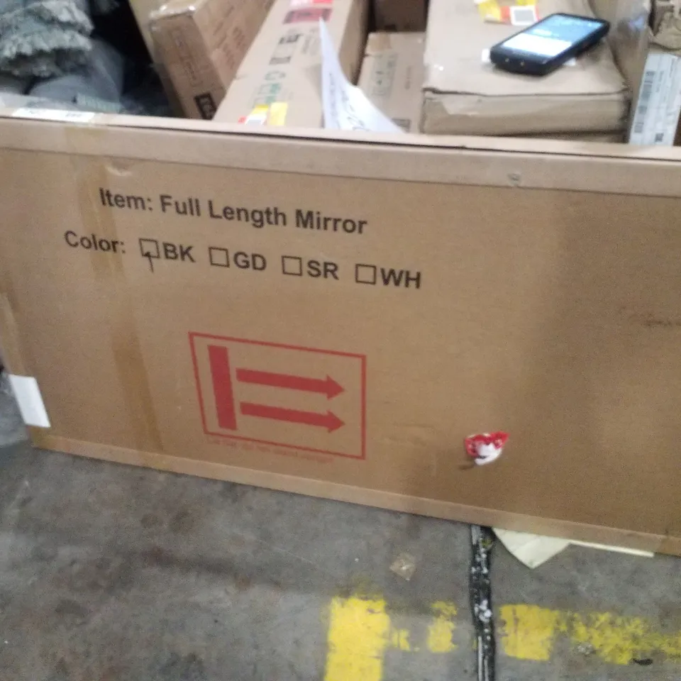 BOXED FILL LENGTH MIRROR - BLACK