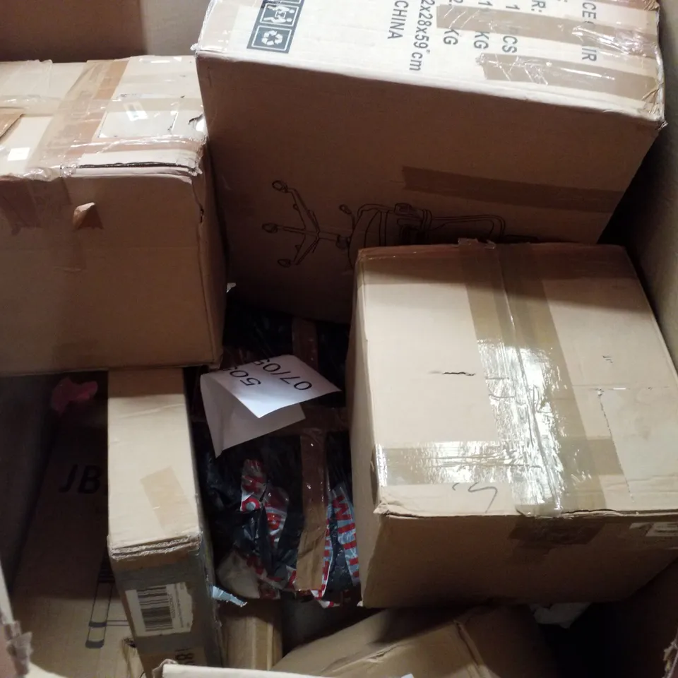 PALLET CONTAINING ASSORTED PRODUCTS INCLUDING CABINET, AIR COOLER, OFFICE CHAIR & PLAYPEN