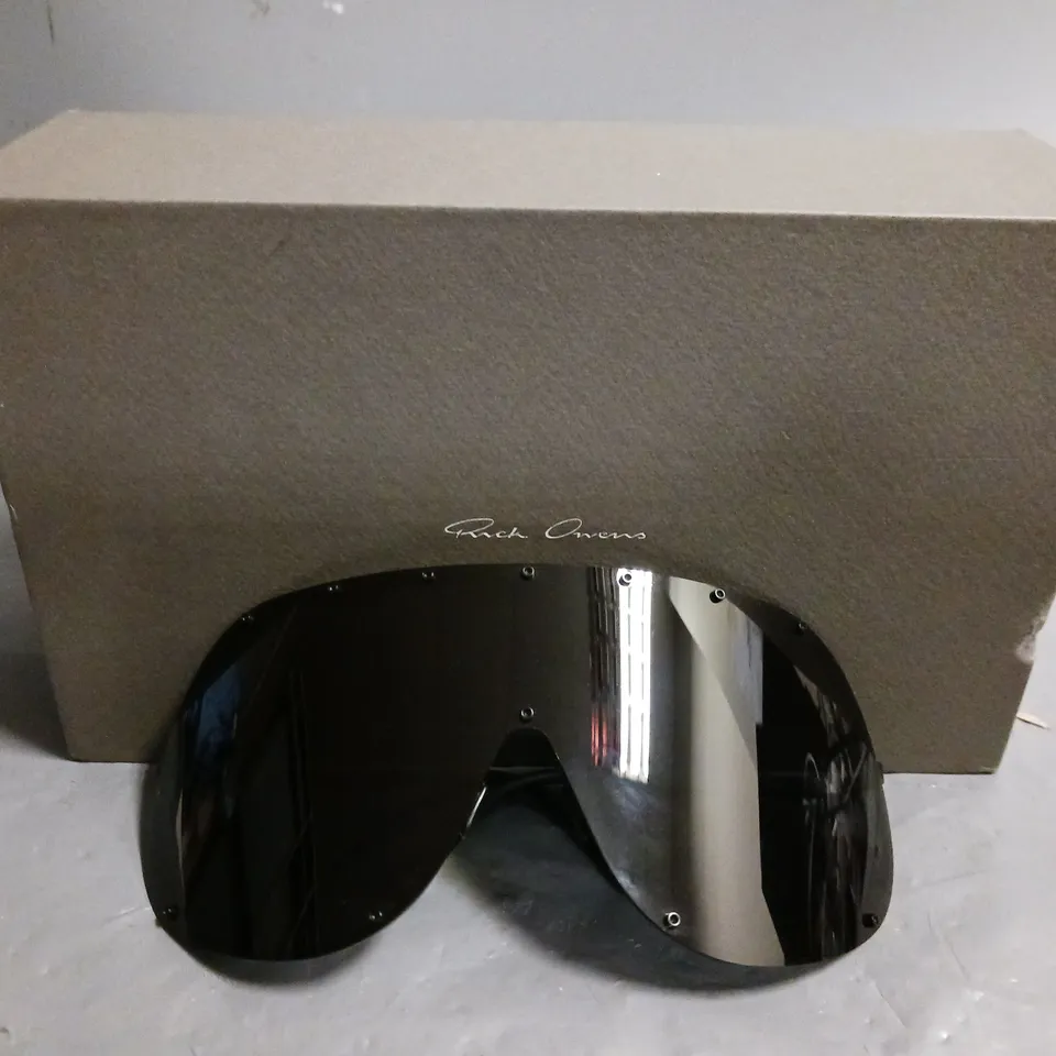 BOXED RICK OWENS SUNGLASSES OCCHIALI DA SOLE SUNGLASSES SHIELD WOMEN'S COLOR BLACK