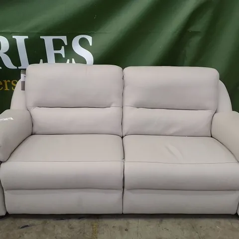 QUALITY ITALIAN DESIGNER AVOLA NEW 3 STR SOFA - CREAM LEATHER
