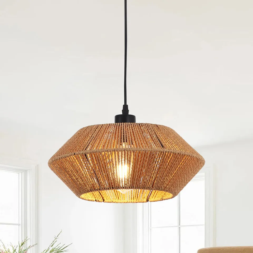 BOXED 1-LIGHT MATTE BLACK SINGLE PENDANT