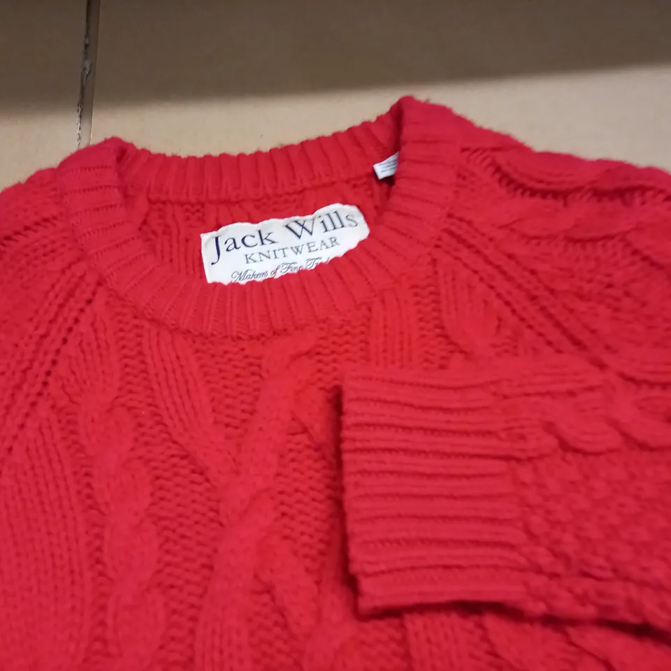 JACK WILLS KNITWEAR RED JUMPER - UK 10