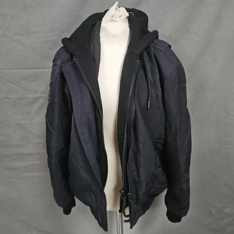SUPERDRY PADDED JACKET IN BLACK SIZE L