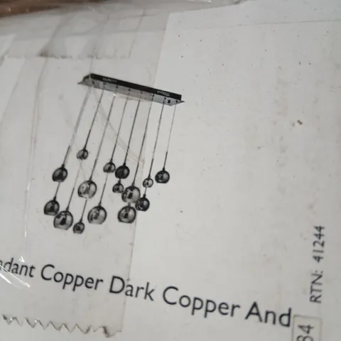 BOXED DAR AURELIA 15LT BAR PENDANT COPPER DARK COPPER AND BRONZE