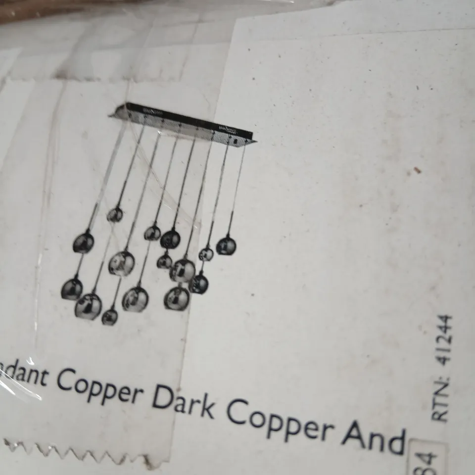 BOXED DAR AURELIA 15LT BAR PENDANT COPPER DARK COPPER AND BRONZE