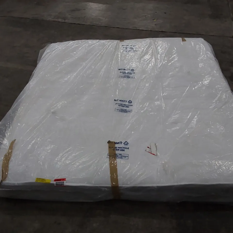 QUALITY BAGGED 6FT SUPERKING HYBRID MEMORY NATURAL OPEN COIL MATTRESS 