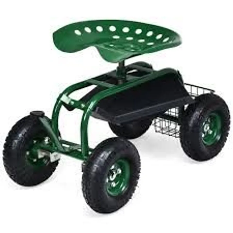 BOXED COSTWAY ROLLING GARDEN CART WITH WORK SEAT (1 BOX)