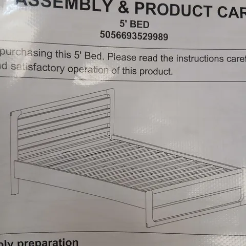 BOXED 5' BEDFRAME 2 BOXES