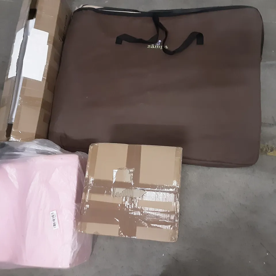 PALLET OF ASSORTED PRODUCTS INCLUDING ZAMPA, TRUST AVONN GAMING KEYBOARD, PSFY CABLE BACK-LIT GAME KEYBOARD, DINOSAUR MINI WHEELBARROW, LARSIC ELECTRIC TOP COVER, L'HOME INNOVATIVE LED LIGHTING