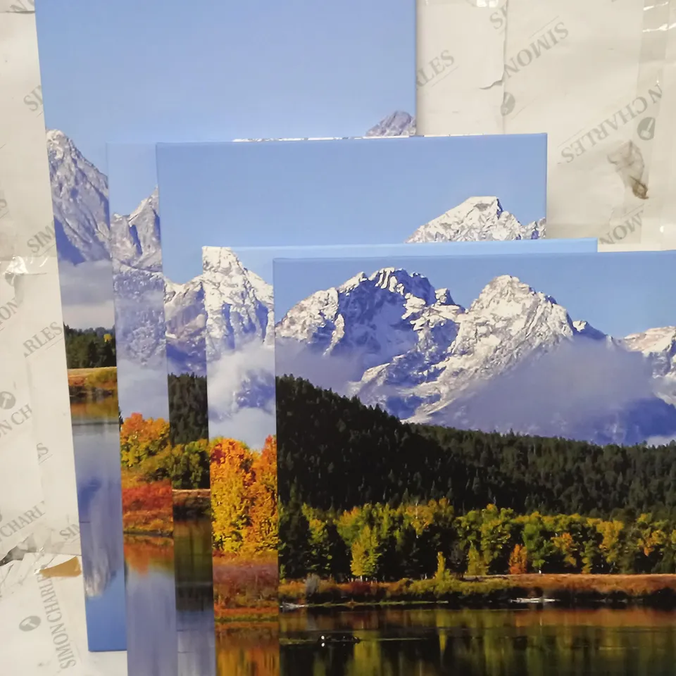BOXED BILDERDEPOT24 MOUNTAIN LANDSCAPE USA PHOTGRAPHIC PRINT ON CANVAS, 5 PIECE SET 