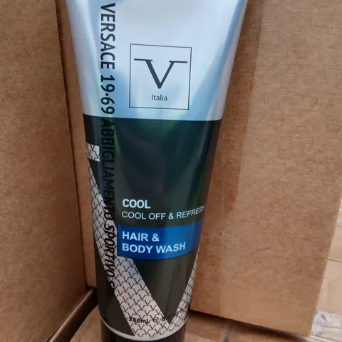 APPROXIMATELY 12 VERSACE HAIR & BODY WASH – 250ML – BATH & BODY (VERSACE ITALIA LOGO)