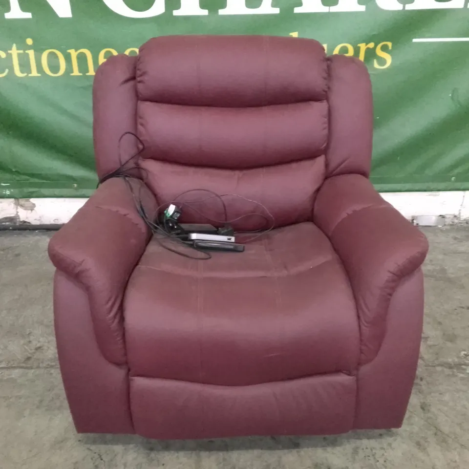 QUALITY DESIGNER STAMFORD 2 SEATER MANUAL RECLINER SOFA - BURGUNDY LEATHER 