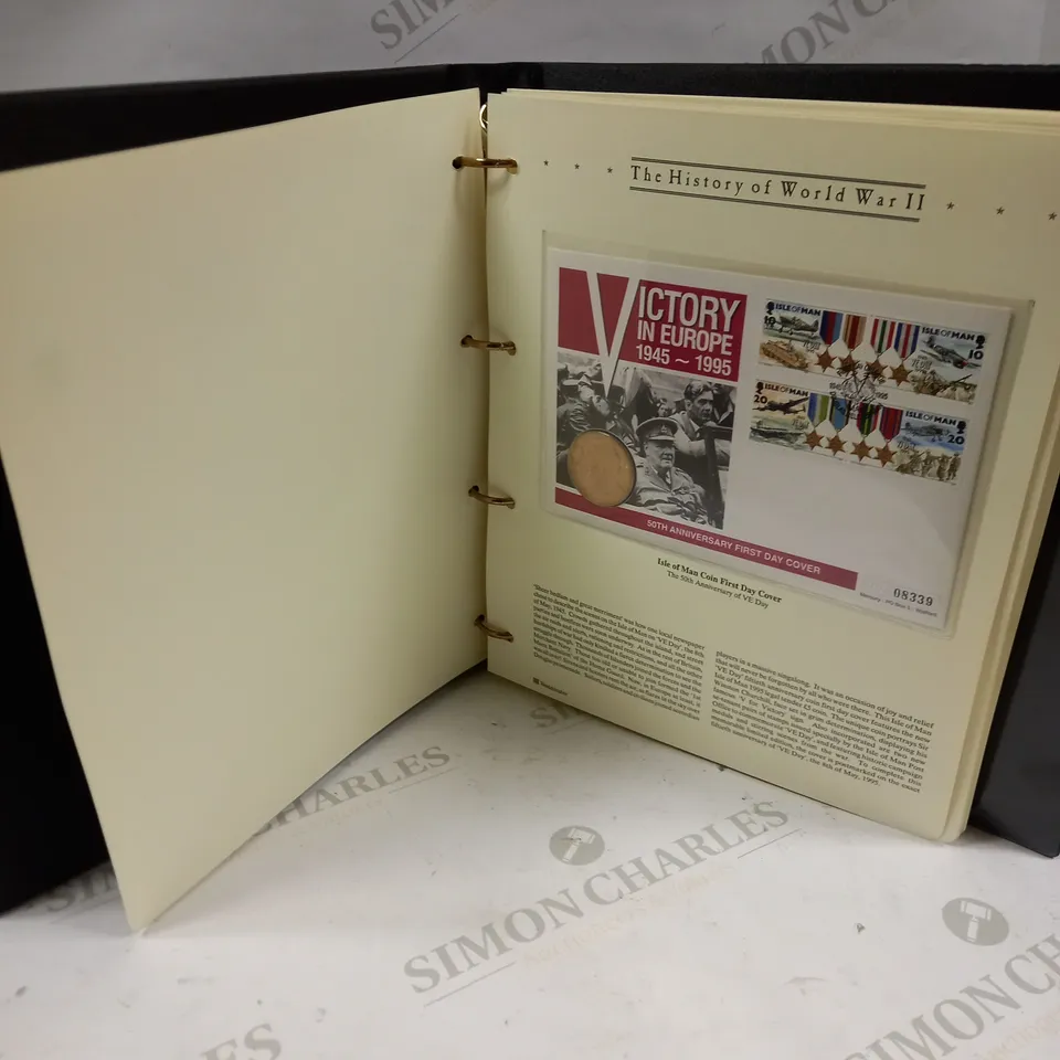 THE HISTORY OF WW2 STAMP & COIN COLLECTION HARD BACK BOOK