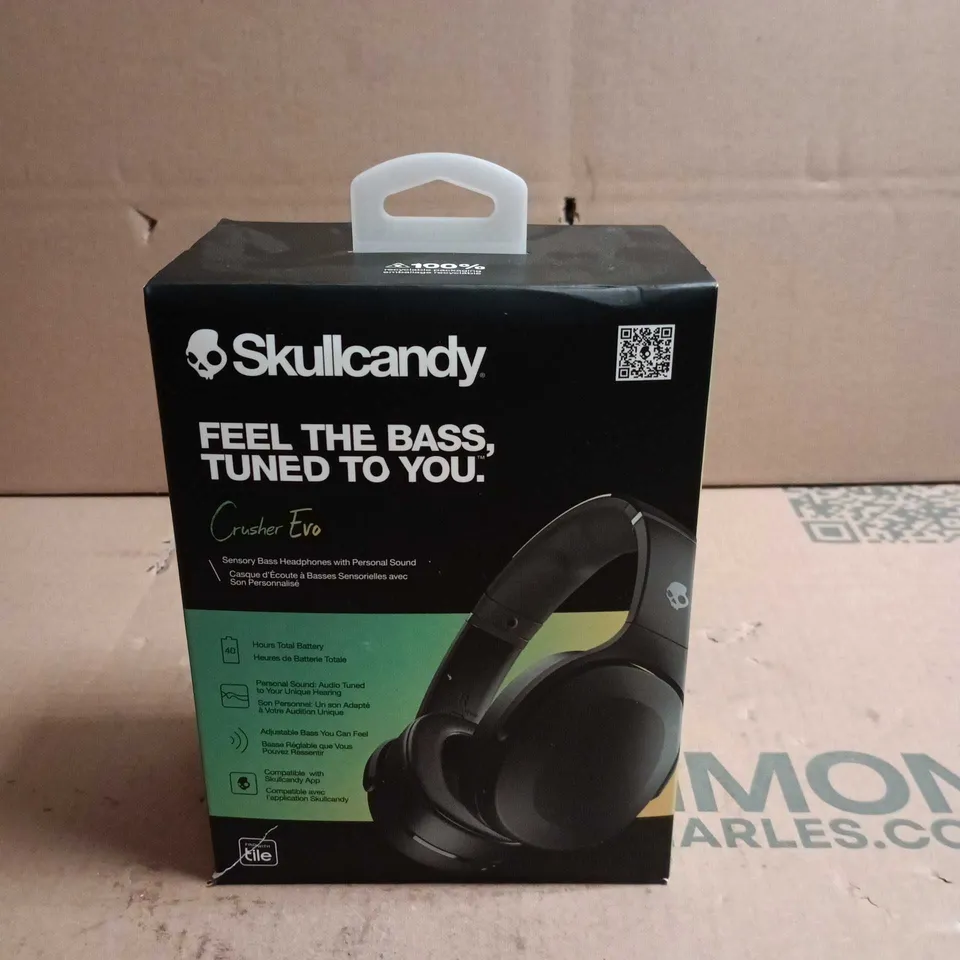 SKULLCANDY CRUSHER EVO WIRELESS HEADPHONES – BLACK