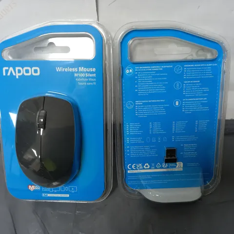 LOT OF 5 BRAND NEW RAPOO M100 SILENT WIRELESS MOUSES