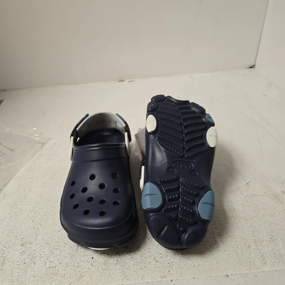 CROCS ALL TERRAIN CLOG – NAVY, UK 3 (EU 36–37) – PAIR WITH TAG