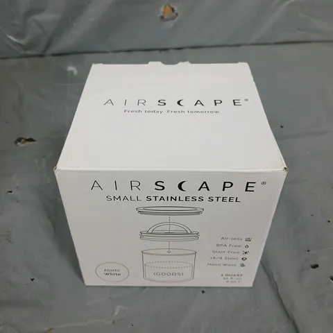 BOXED AIRSCAPE STAINLESS STEEL COFFEE CONTAINER IN MATTE WHITE 