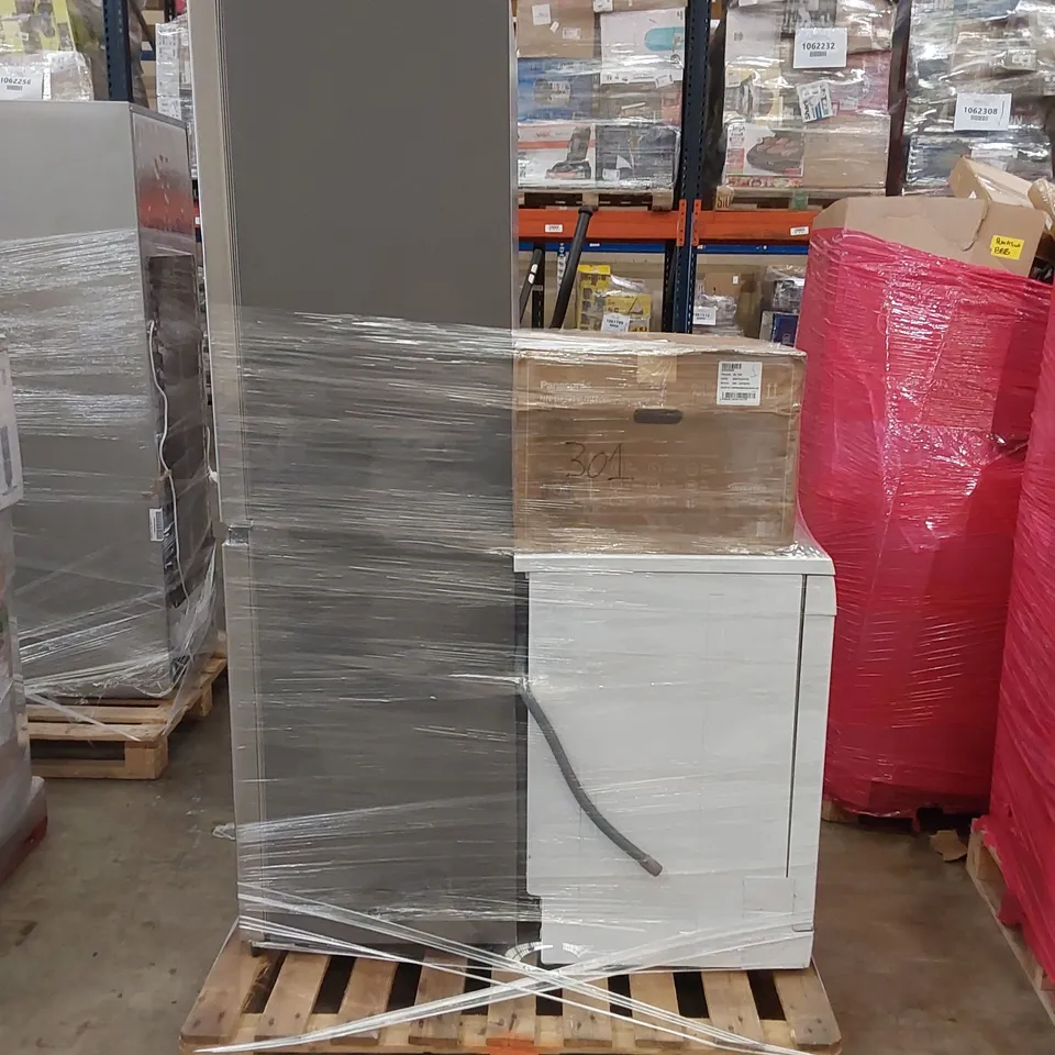 HISENSE RB327N4WC1 55CM FREESTANDING 5050 FRIDGE FREEZER,  CANDY FREESTANDING FULL SIZE DISHWASHER WHITE AND PANASONIC NN-DF38PBBPQ COMBINATION MICROWAVE OVEN - UNPROCESSED RAW RETURNS