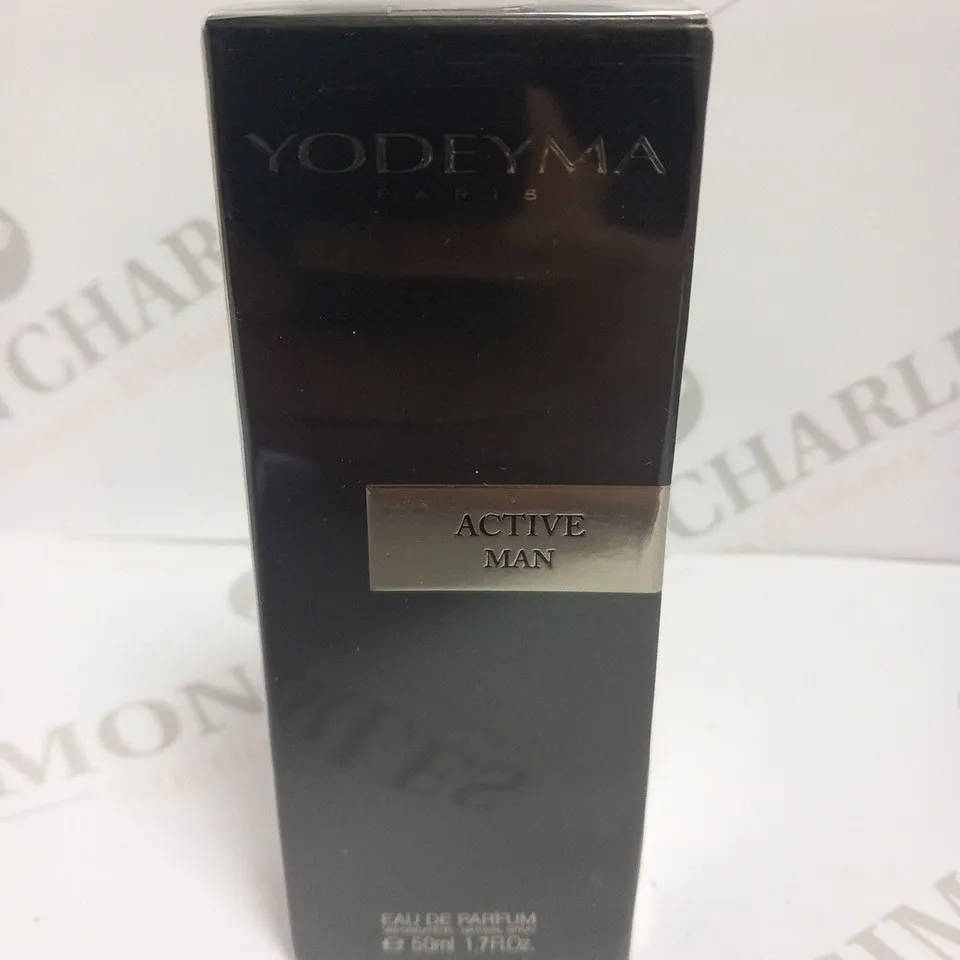 BOXED AND SEALED YODEYMA PARIS ACTIVE MAN EAU DE PARFUM 50ML