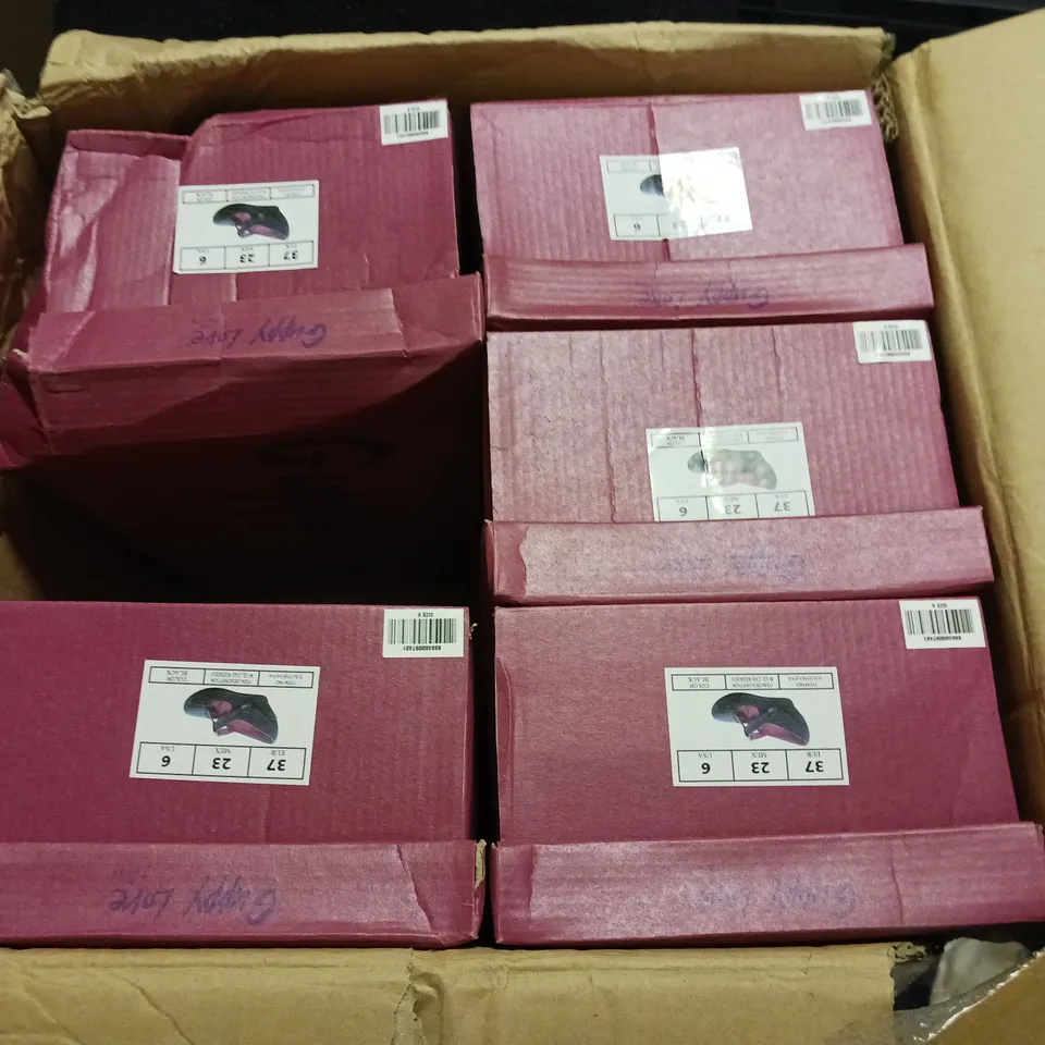 LOT OF 6 BOXED PAIRS OF GUPPY LOVE WEDGE HEELED SHOES - 6
