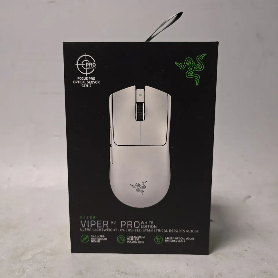 BOXED RAZER VIPER V3 PRO WHITE EDITION 