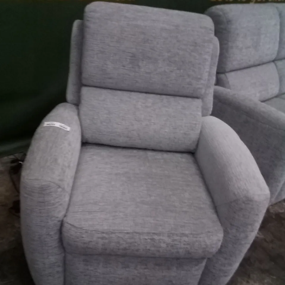 DESIGNER G PLAN MADE HAMILTON FARROW ICE 2 SEATER SOFA AND ELECTRIC RECLINING ARMCHAIR