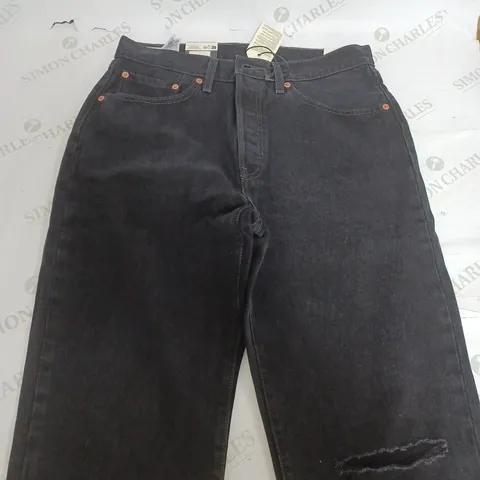 LEVI 501 HIGH RISE JEANS IN BLACK - 30W L29