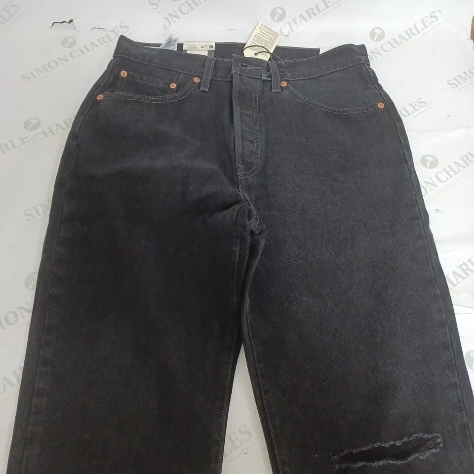 LEVI 501 HIGH RISE JEANS IN BLACK - 30W L29