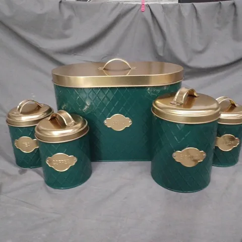 NEO 5 PIECE KITCHEN CANISTER SET IN GREEN