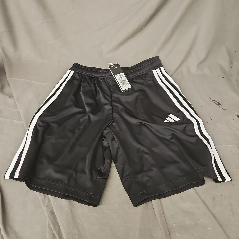 ADIDAS YOUTH TIRO ESSENTIAL SHORT IN BLACK/WHITE SIZE 15/16YRS