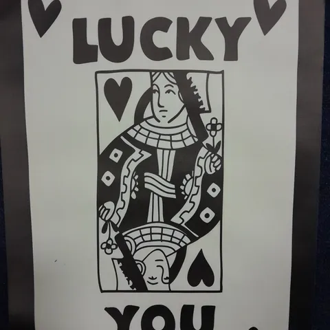 QUEEN OF HEARTS "LUCKY YOU" CANVAS PRINT