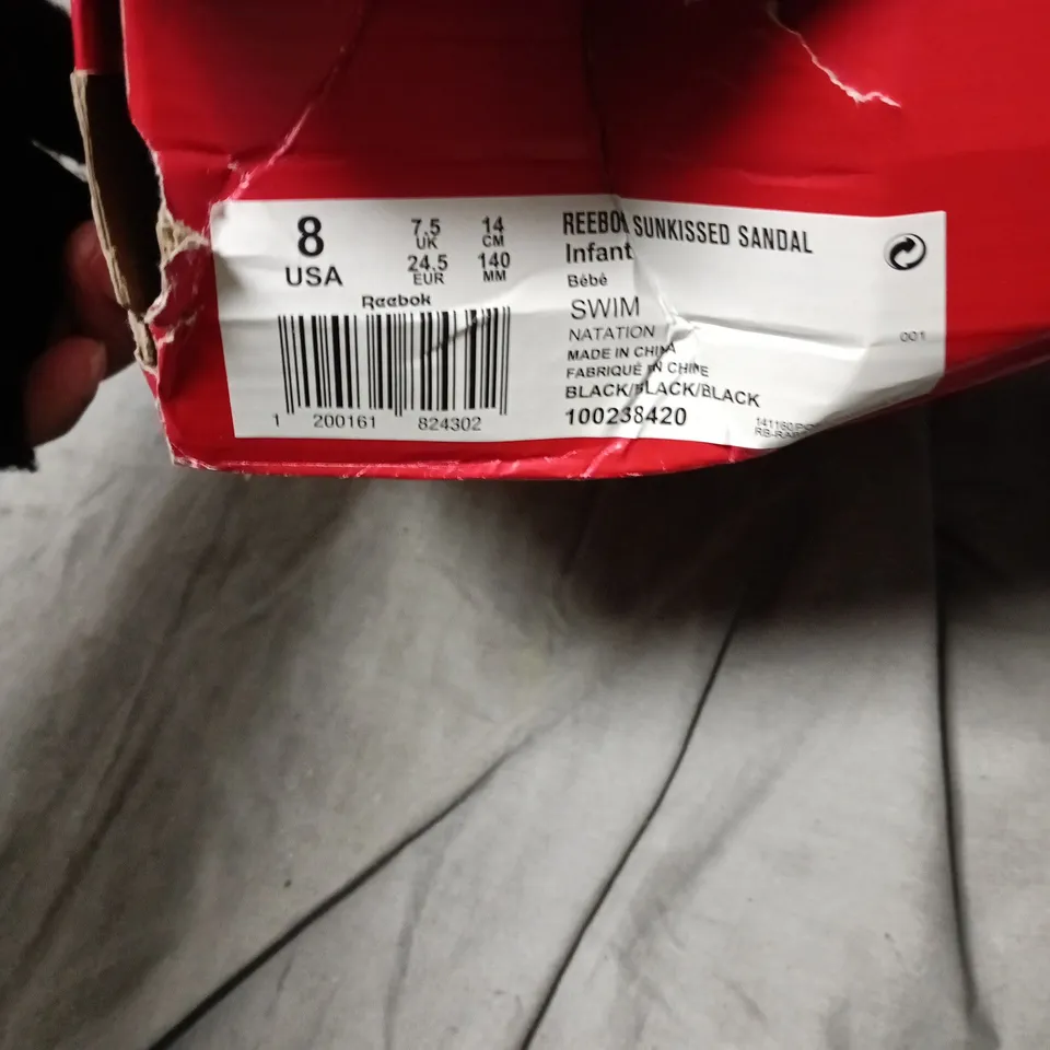 Reebok Sunkissed Infant Sandal – Black, UK 7.5 (US 8)