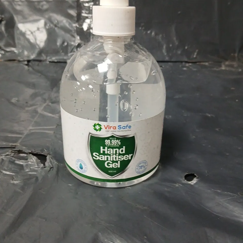LOT OF 12 VIRA SAFE HAND SANITISER GEL - 500ML PER BOTTLE