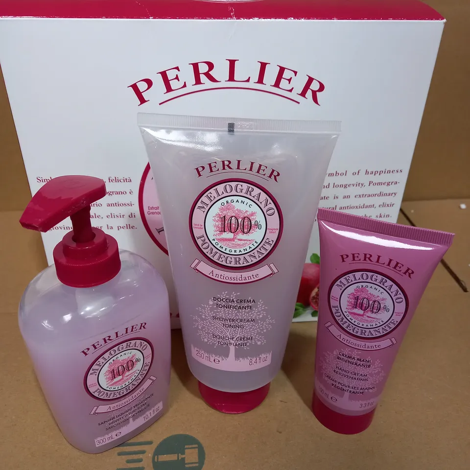 PERLIER POMEGRANATE SHOWER CREAM - HAND CREAM - LIQUID SOAP