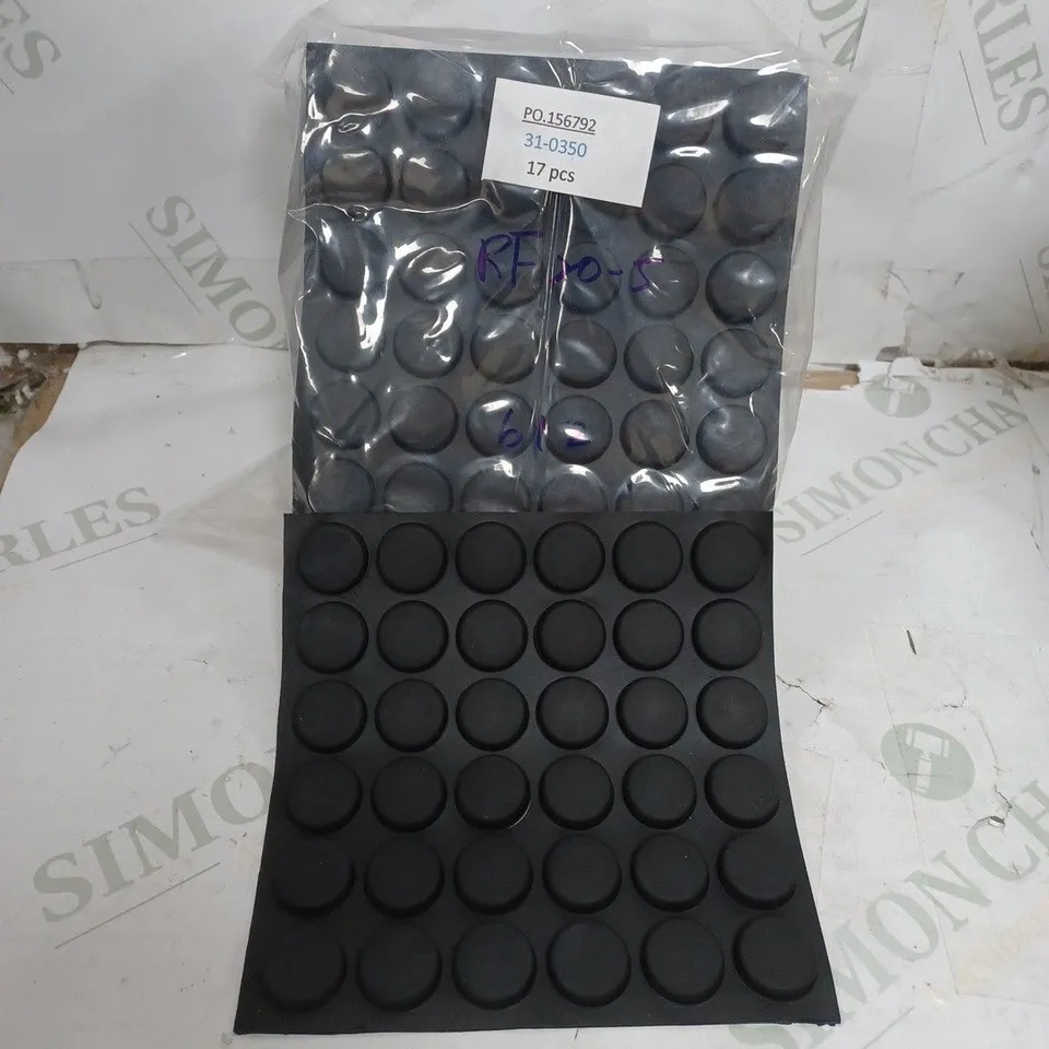 MEDIUM, BOX OF ROUND BLACK RUBBER FEET SELF FLAT FOOT PADS