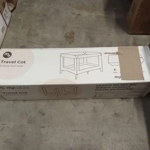 BOXED MYBABIIE TRAVEL COT - SUITABLE FROM BIRTH