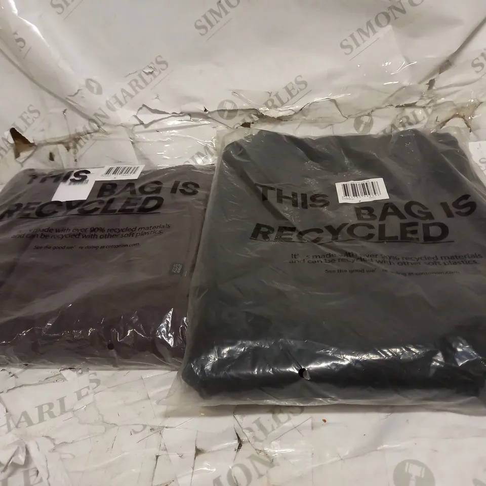 BOX OF  BRAND NEW COTTON ON BLACK WOMEN'S OVERSIZED POLO TOP BLACK and wide leg track pants also include different pieces of clothing all in variety of sizes and colours 