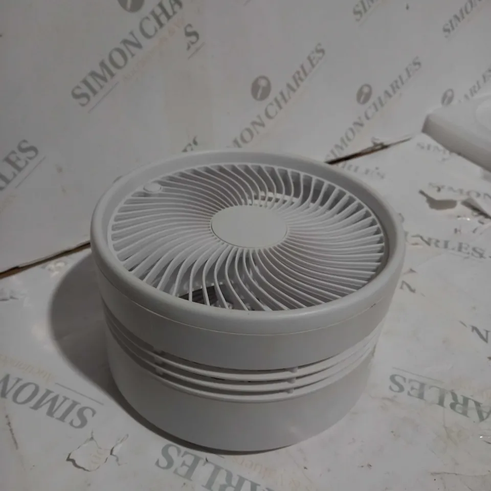 BELL & HOWELL OSCILLATING FOLDING RECHARGEABLE FAN, WHITE