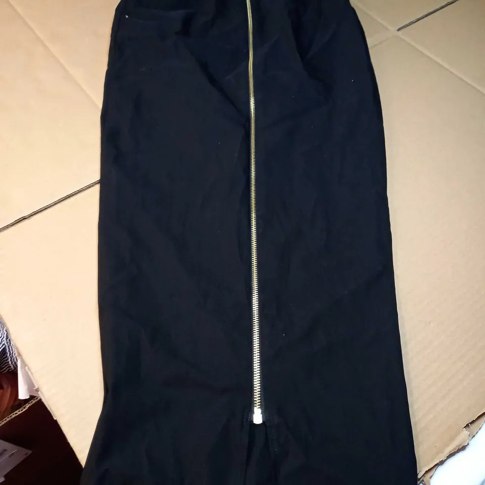 VESPER BLACK BODYCON MIDI DRESS - SIZE 6