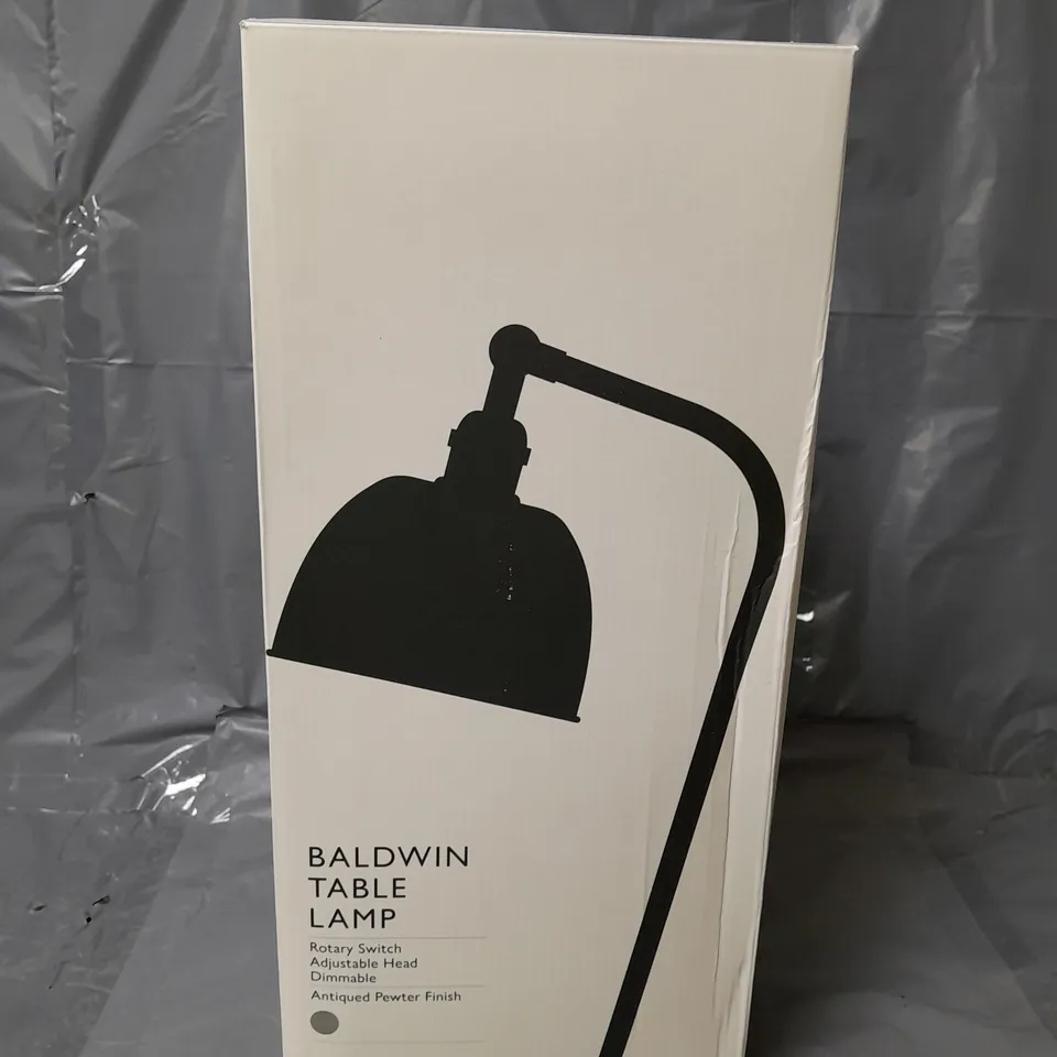 BALDWIN DESK LAMP PEWTER