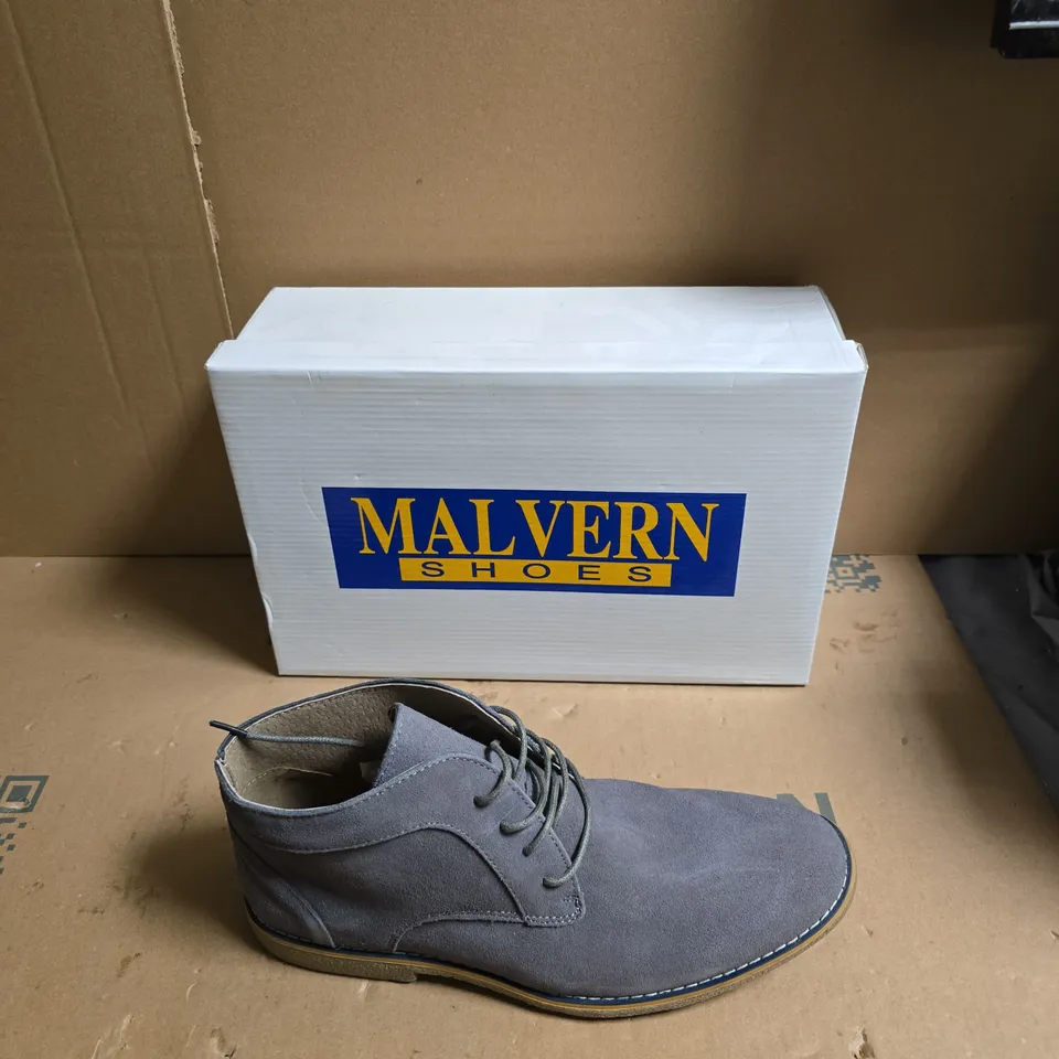 MALVERN SHOES GREY SUEDE ANKLE BOOTS – UK SIZE 10