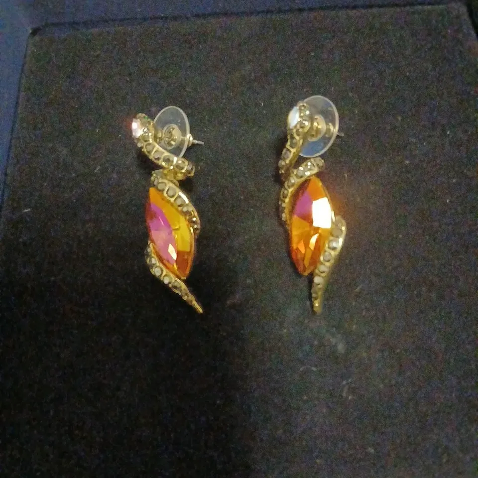 BUTLER & WILSON COILED SERPANT EARRINGS 