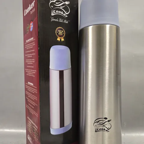 BOXED COOKER 0.5L STAINLESS STEEL THERMOS IN BLUE