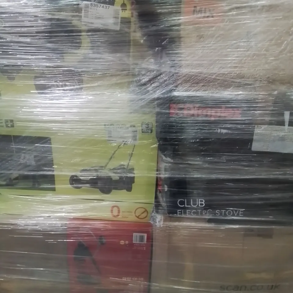 PALLET OF APPROXIMATELY 21 UNPROCESSED RAW RETURN HOUSEHOLD AND ELECTRICAL GOODS TO INCLUDE;