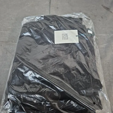 WHITE STUFF BELLE WIDE LEG CROPPED TROUSERS – UK 14 (EU 42, US 10), PURE BLACK