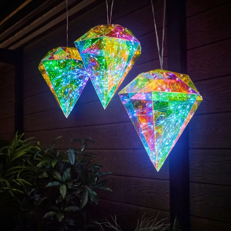 GARDEN STORIES LED DIAMOND TRIO LIGHT STAND