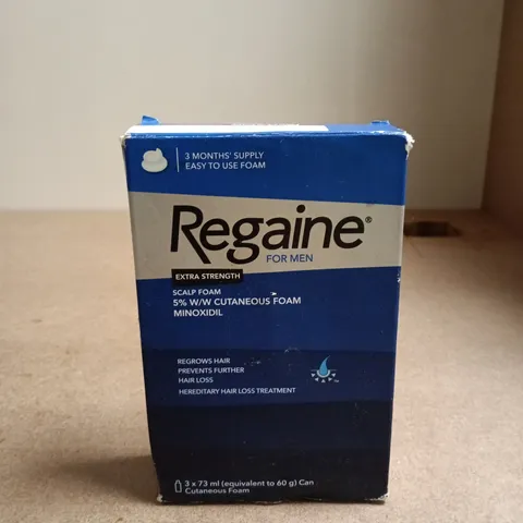REGAIN FOR MEN EXTRA STRENGTH SCALP FOAM 5% MINOXIDIL β BOXED