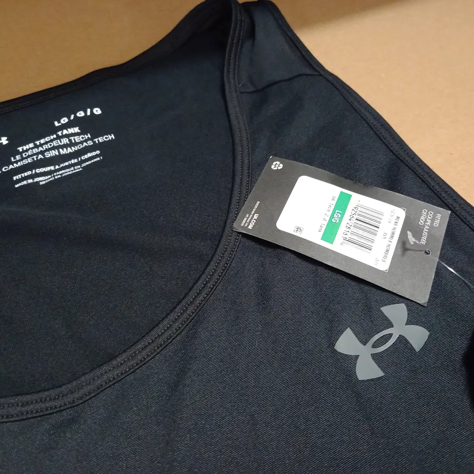 UNDER ARMOUR BLACK MENS VEST - LG