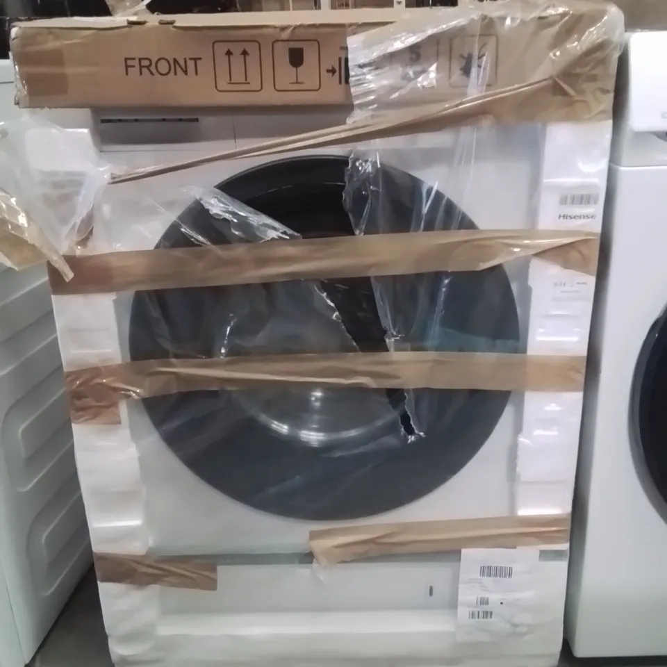PACKAGED HISENSE 9KG STEAM INVERTER 1400 SPIN WASHING MACHINE IN WHITE 