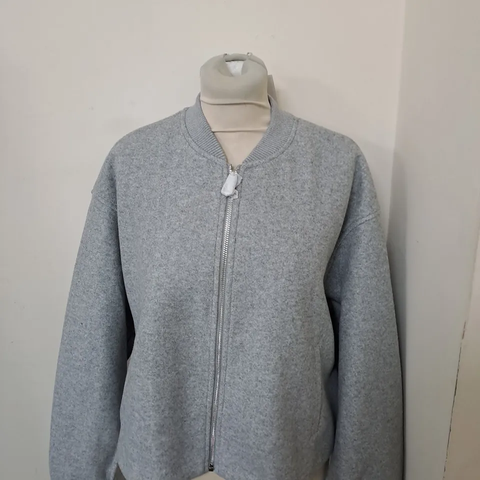 ZARA ZIPPED VARSITY JACKET SIZE S